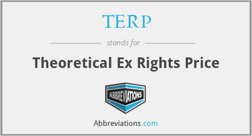 What does theoretical ex-rights price stand for?